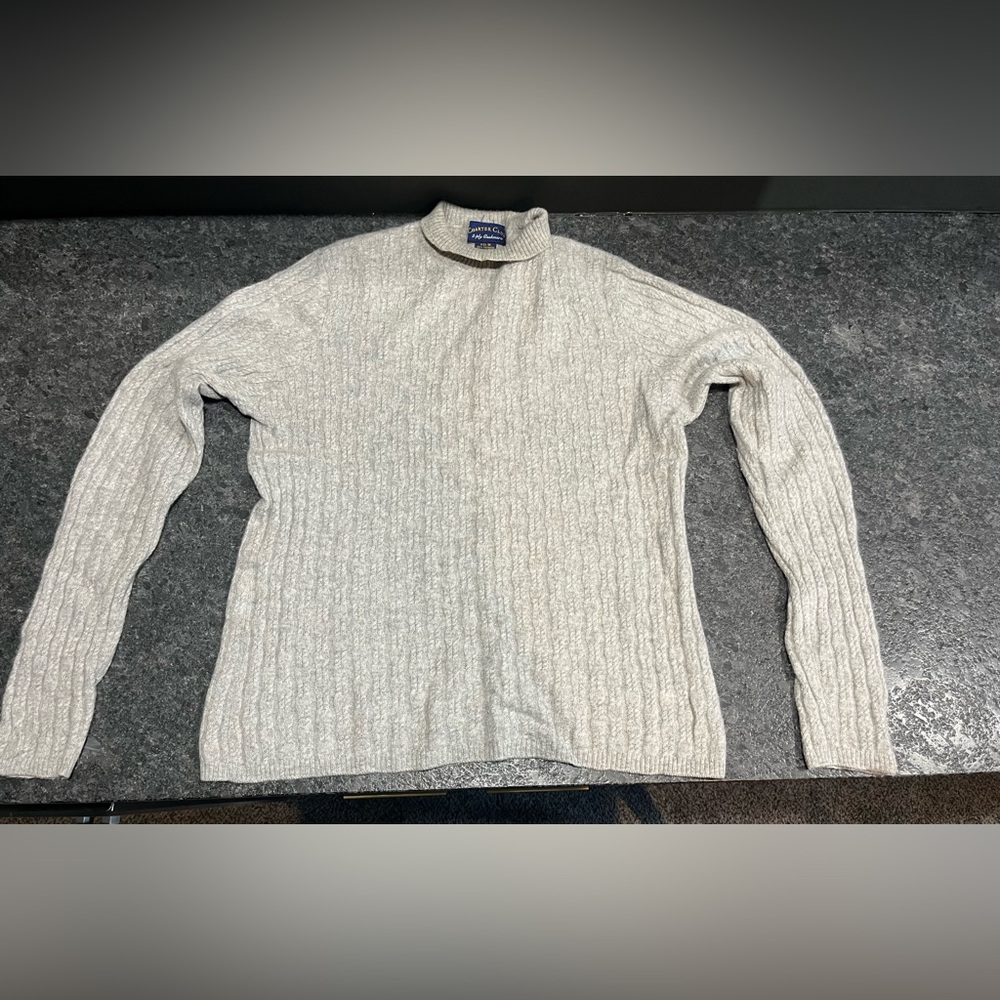 100% Cashmere Charter Club Light Gray Sweater